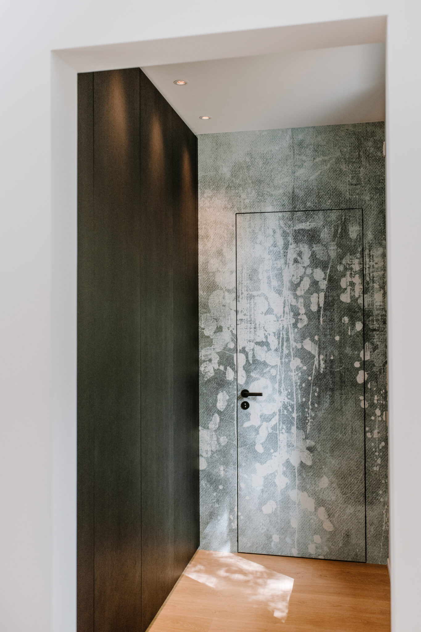 Minimalist interior design door with concealed hinges and premium finish
