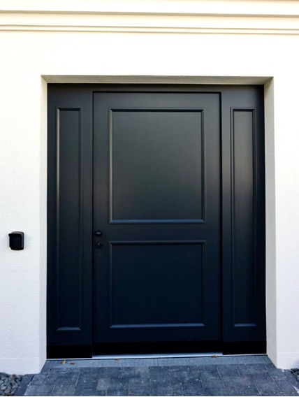 Architectural statement door featuring high-quality materials and clean lines